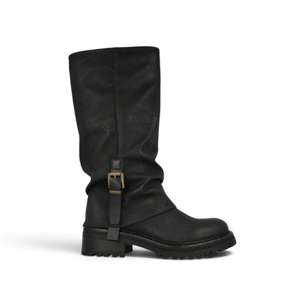 Stivale Biker in Ecopelle Nera | Jeep BYWAY FOLD HI BLACK Jeep Footwear 