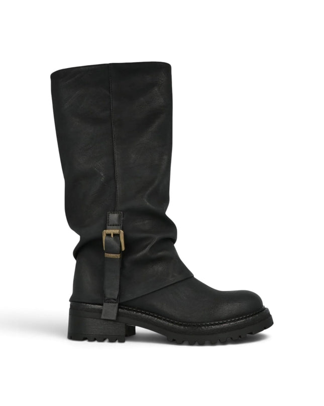 Stivale Biker in Ecopelle Nera | Jeep BYWAY FOLD HI BLACK Jeep Footwear 