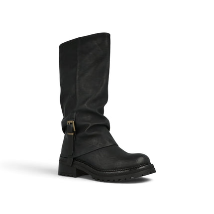 Stivale Biker in Ecopelle Nera | Jeep BYWAY FOLD HI BLACK Jeep Footwear 