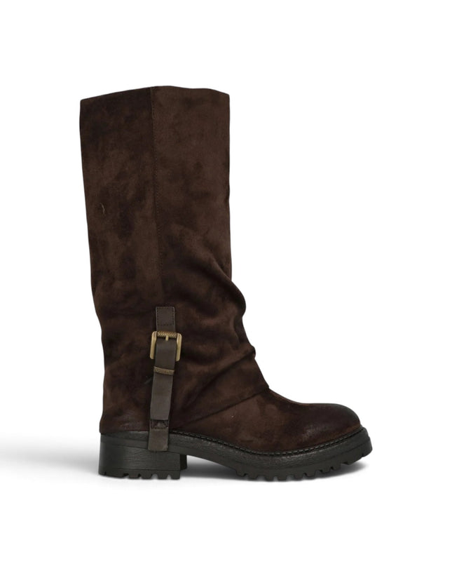 Stivale Biker in Ecopelle Marrone | Jeep BYWAY FOLD HI DARK BROWN Jeep Footwear 