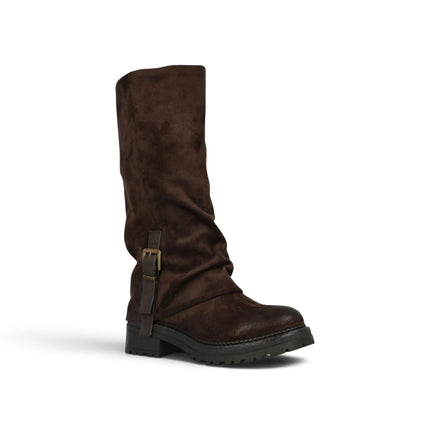 Stivale Biker in Ecopelle Marrone | Jeep BYWAY FOLD HI DARK BROWN Jeep Footwear 