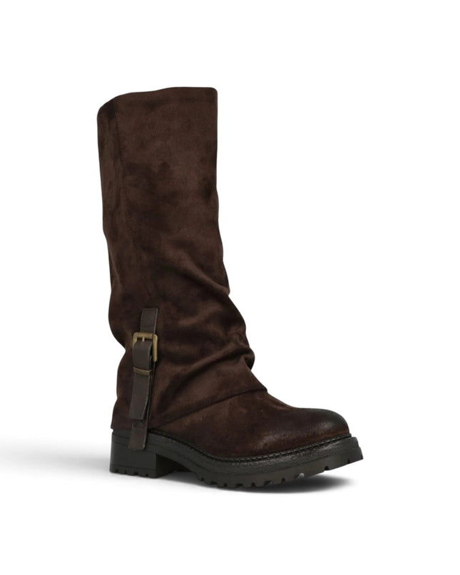 Stivale Biker in Ecopelle Marrone | Jeep BYWAY FOLD HI DARK BROWN Jeep Footwear 