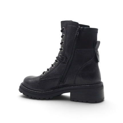 Anfibio Combat Donna con Lacci e Zip Nero | Jeep BYWAY LACE BLACK Jeep Footwear 