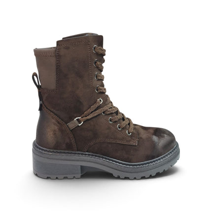 Anfibio Combat Donna con Lacci e Zip Marrone | Jeep BYWAY LACE BROWN Jeep Footwear 