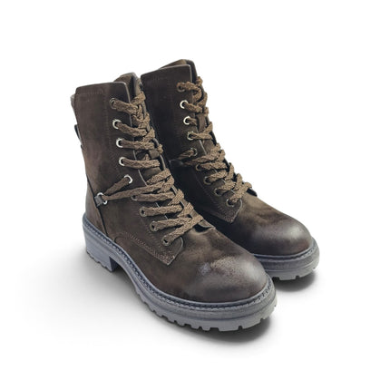 Anfibio Combat Donna con Lacci e Zip Marrone | Jeep BYWAY LACE BROWN Jeep Footwear 