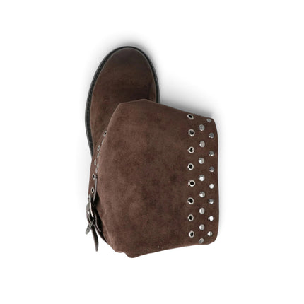 Stivale Tubolare con Risvolto e Borchie Marrone | Jeep BYWAY STUDS BROWN Jeep Footwear 