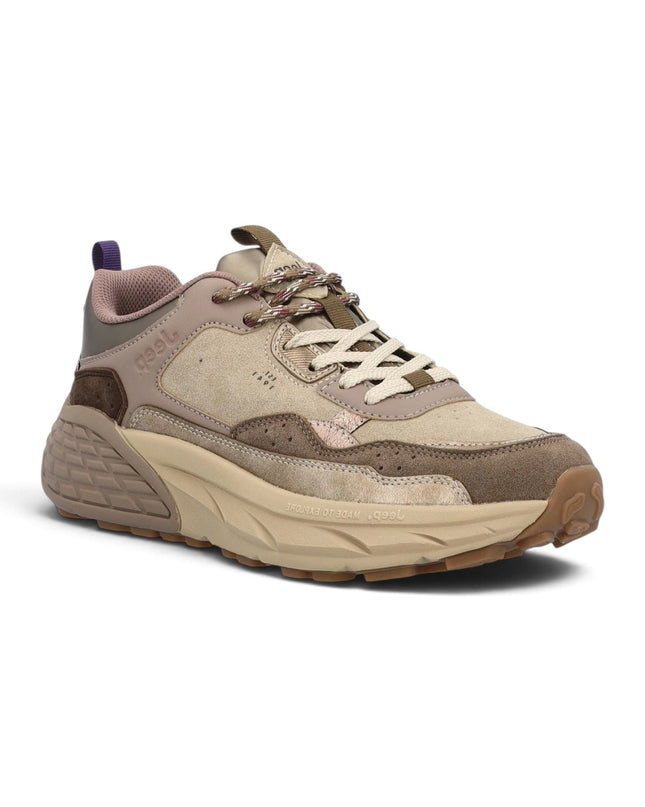 Sneakers Donna in Camoscio Multicolor Beige | Jeep GROOVE BEIGE Jeep Footwear 