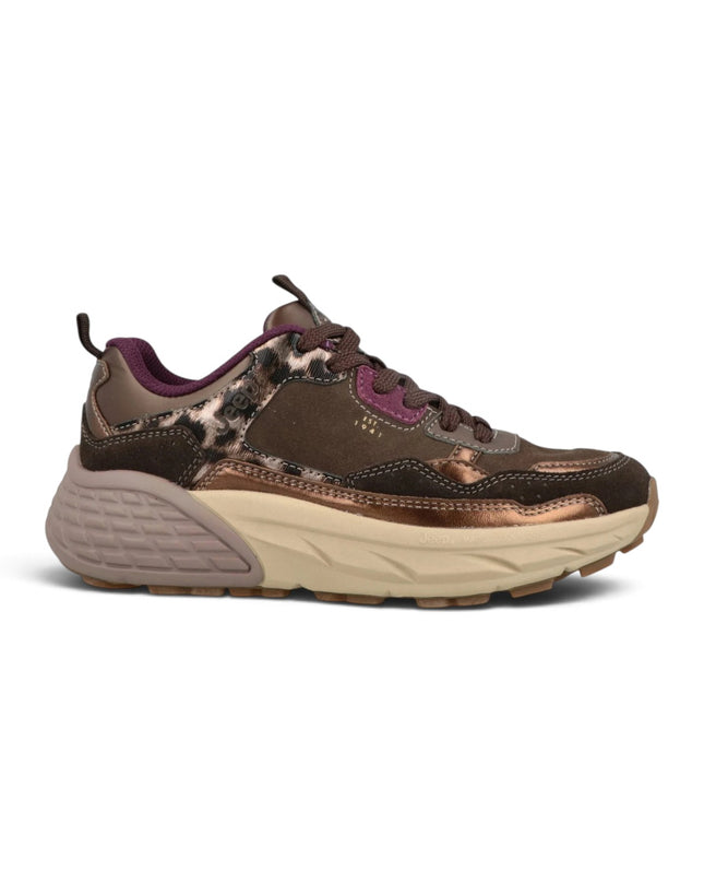 Sneakers Donna in Camoscio Multicolor Marrone Animalier | Jeep GROOVE DARK BROWN Jeep Footwear 