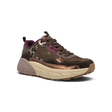 Sneakers Donna in Camoscio Multicolor Marrone Animalier | Jeep GROOVE DARK BROWN Jeep Footwear 