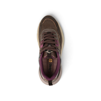 Sneakers Donna in Camoscio Multicolor Marrone Animalier | Jeep GROOVE DARK BROWN Jeep Footwear 