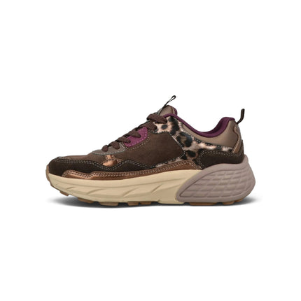 Sneakers Donna in Camoscio Multicolor Marrone Animalier | Jeep GROOVE DARK BROWN Jeep Footwear 