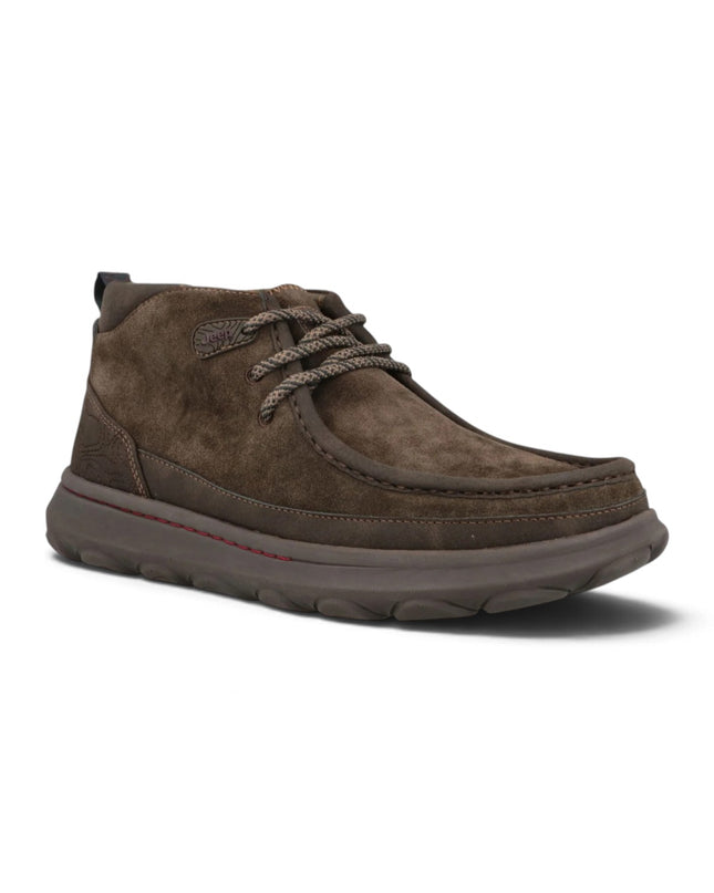 Stivaletti Polacchine Uomo in Camoscio Marrone | Jeep KAUAI WALLA MID DARK BROWN Jeep Footwear 