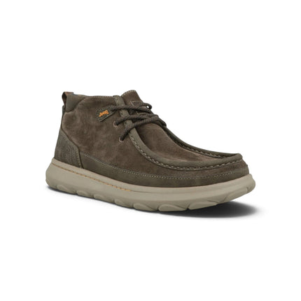 Stivaletti Polacchine Uomo in Camoscio Verde Military | Jeep KAUAI WALLA MID MILITARY Jeep Footwear 