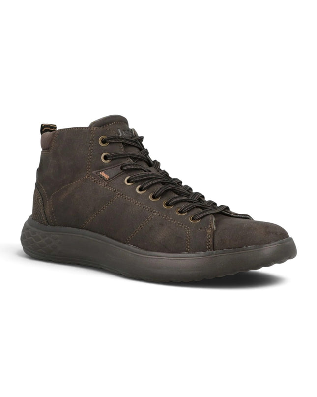 Stivaletti Uomo con Lacci e Zip Marrone | Jeep KOBI MID BROWN Jeep Footwear 