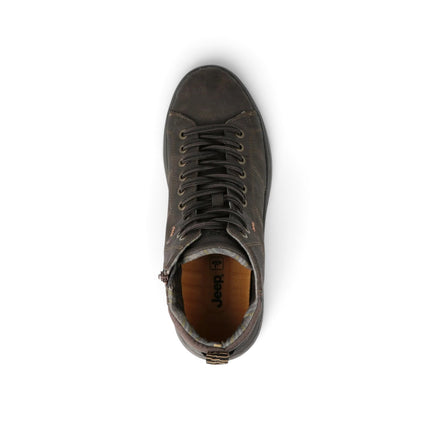 Stivaletti Uomo con Lacci e Zip Marrone | Jeep KOBI MID BROWN Jeep Footwear 