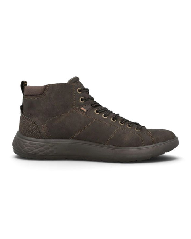Stivaletti Uomo con Lacci e Zip Marrone | Jeep KOBI MID BROWN Jeep Footwear 
