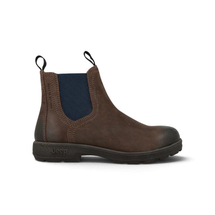 Stivaletto Chelsea Uomo in Pelle Marrone | Jeep Footwear QUAD BLUE Jeep Footwear 