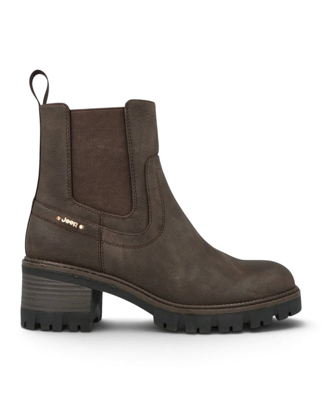 Stivaletti Donna con Tacco Marrone | Jeep RAVEN CHELSEA BROWN Jeep Footwear 