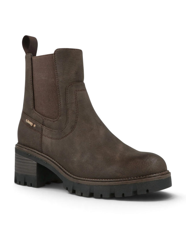 Stivaletti Donna con Tacco Marrone | Jeep RAVEN CHELSEA BROWN Jeep Footwear 