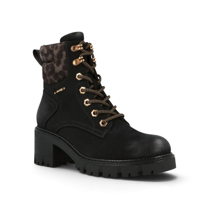 Anfibio Donna con Tacco Nero | Jeep RAVEN LACE BLACK Jeep Footwear 