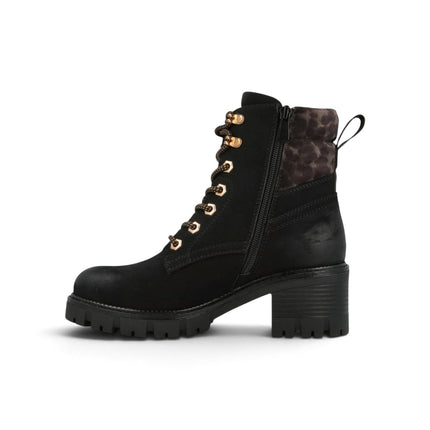 Anfibio Donna con Tacco Nero | Jeep RAVEN LACE BLACK Jeep Footwear 