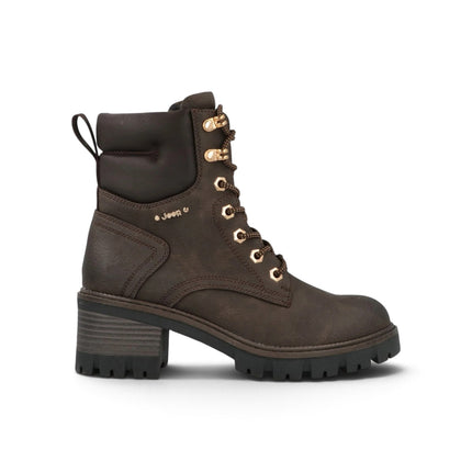 Anfibio Donna con Tacco Marrone | Jeep RAVEN LACE BROWN Jeep Footwear 