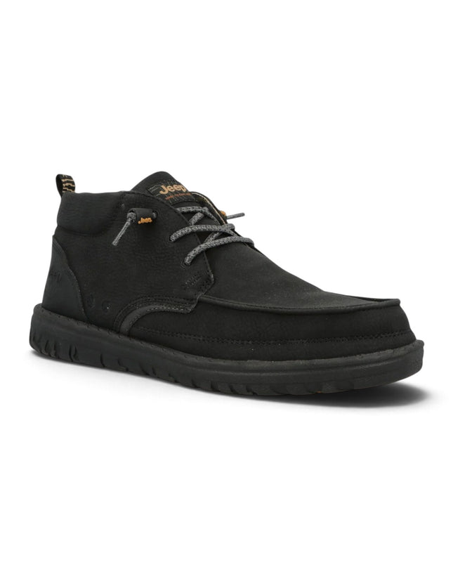 Polacchine Uomo in Ecopelle Nero |  Jeep SAMOA MID BLACK Jeep Footwear 
