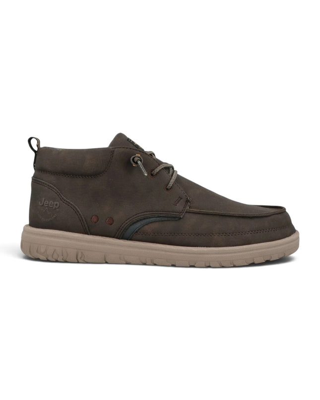 Polacchine Uomo in Ecopelle Marrone |  Jeep SAMOA MID DARK BROWN Jeep Footwear 