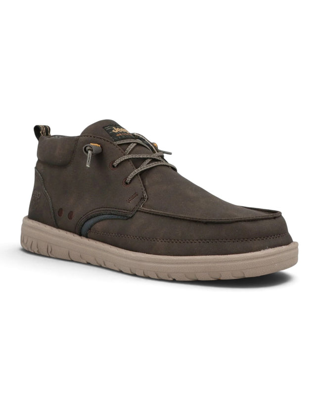 Polacchine Uomo in Ecopelle Marrone |  Jeep SAMOA MID DARK BROWN Jeep Footwear 