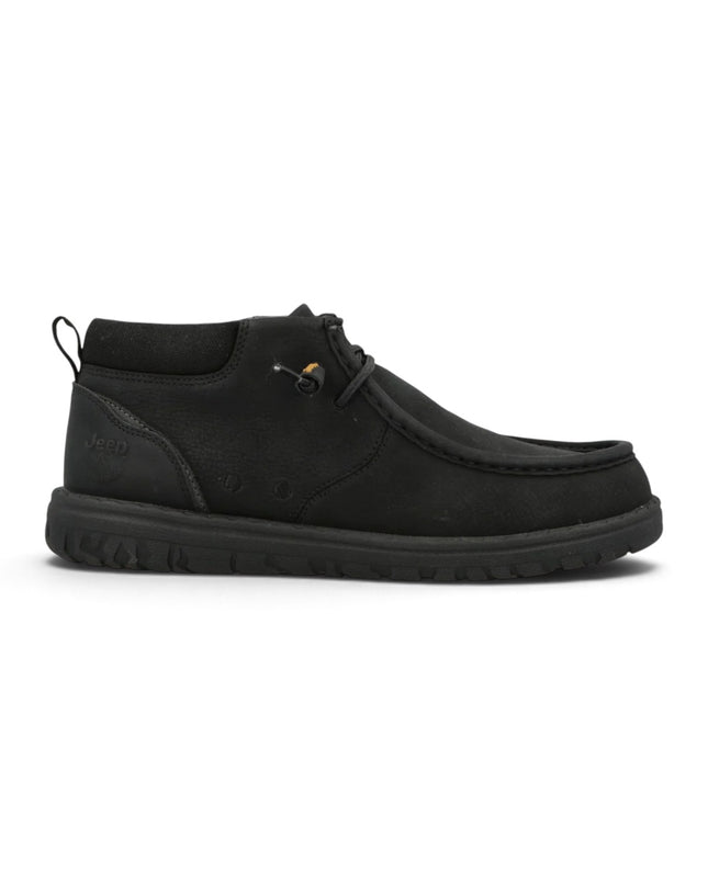 Polacchine Uomo Ingegnere  in Ecopelle Nero | Jeep SAMOA WALLABEE MID BLACK Jeep Footwear 