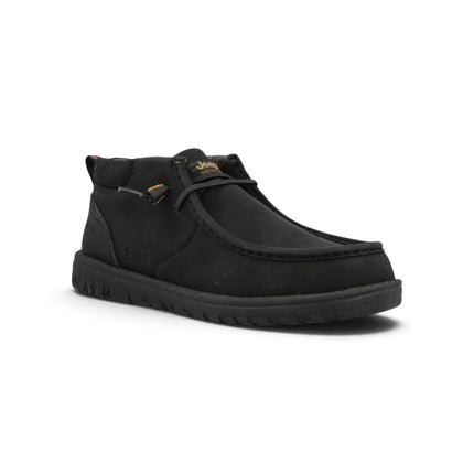 Polacchine Uomo Ingegnere  in Ecopelle Nero | Jeep SAMOA WALLABEE MID BLACK Jeep Footwear 