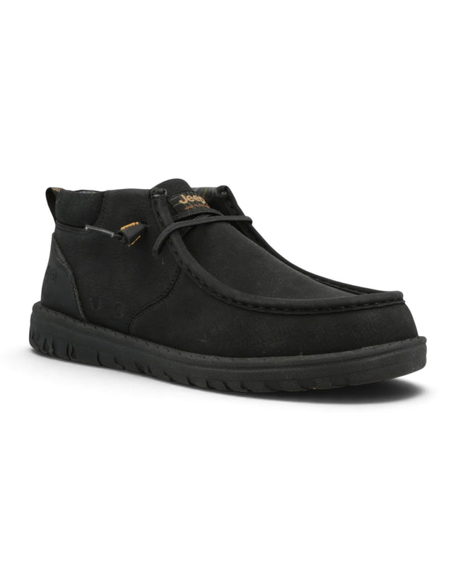 Polacchine Uomo Ingegnere  in Ecopelle Nero | Jeep SAMOA WALLABEE MID BLACK Jeep Footwear 