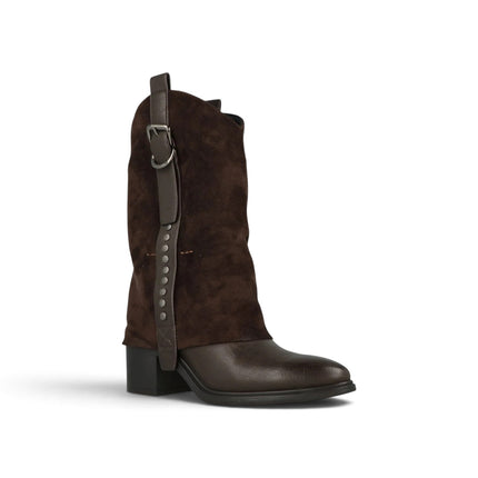 Stivali Donna in Ecopelle Marrone | Jeep TEX FOLD DARK BROWN Jeep Footwear 