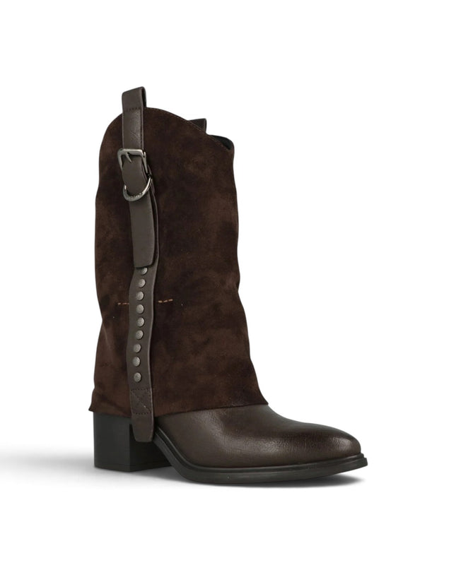 Stivali Donna in Ecopelle Marrone | Jeep TEX FOLD DARK BROWN Jeep Footwear 
