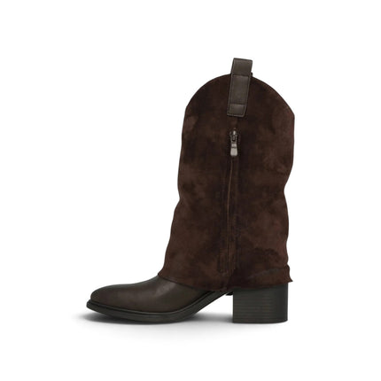 Stivali Donna in Ecopelle Marrone | Jeep TEX FOLD DARK BROWN Jeep Footwear 