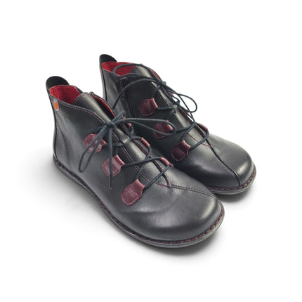 Stivaletto con Lacci in Pelle Nera | Jungla 7289 BLACK Jungla 