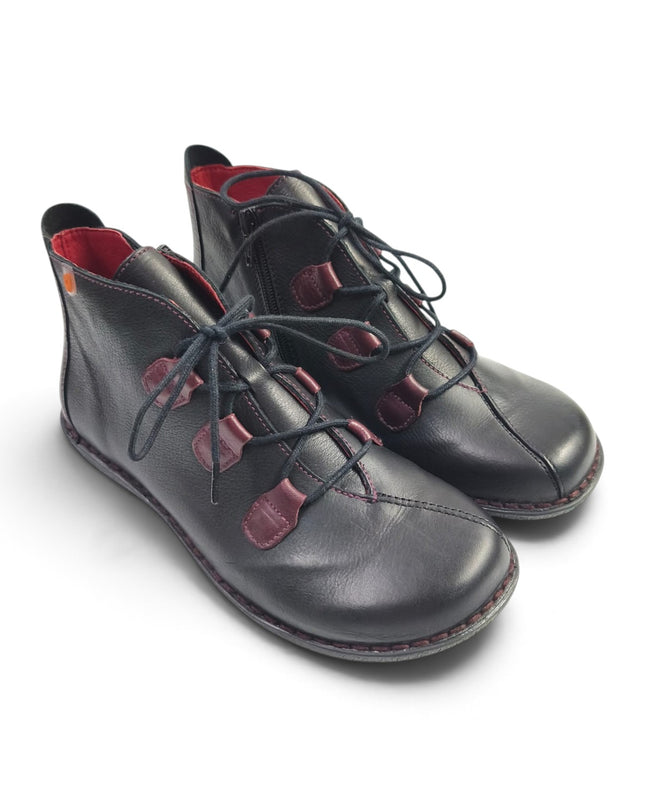 Stivaletto con Lacci in Pelle Nera | Jungla 7289 BLACK Jungla 