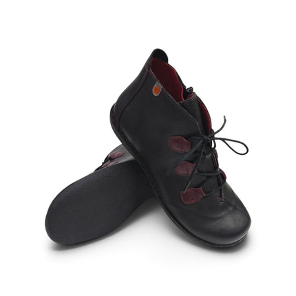 Stivaletto con Lacci in Pelle Nera | Jungla 7289 BLACK Jungla 