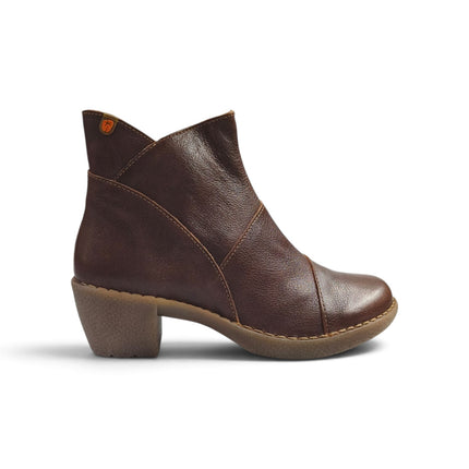 Stivaletti Donna con Tacco in Pelle Marrone Cuoio | Jungla 7518 BROWN Jungla 