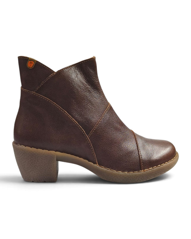 Stivaletti Donna con Tacco in Pelle Marrone Cuoio | Jungla 7518 BROWN Jungla 