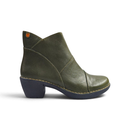 Stivaletti Donna con Tacco in Pelle Marrone Verde | Jungla 7518 MOSS GREEN Jungla 