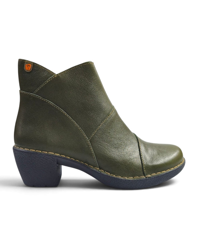 Stivaletti Donna con Tacco in Pelle Marrone Verde | Jungla 7518 MOSS GREEN Jungla 
