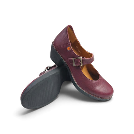 Pump Donna con Tacco in Pelle Bordo | Jungla 7534 BORDO Jungla 