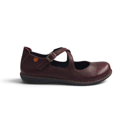 Ballerina Donna con Doppio Cinturino in Pelle Bordo | Jungla 8340 BORDO Jungla 