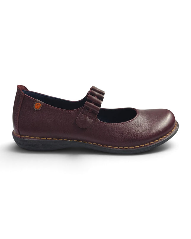 Ballerina Donna con Elastico in Pelle Bordo | Jungla 8551 BORDO Jungla 