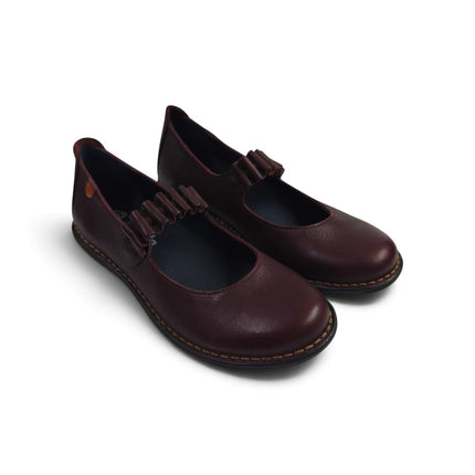 Ballerina Donna con Elastico in Pelle Bordo | Jungla 8551 BORDO Jungla 