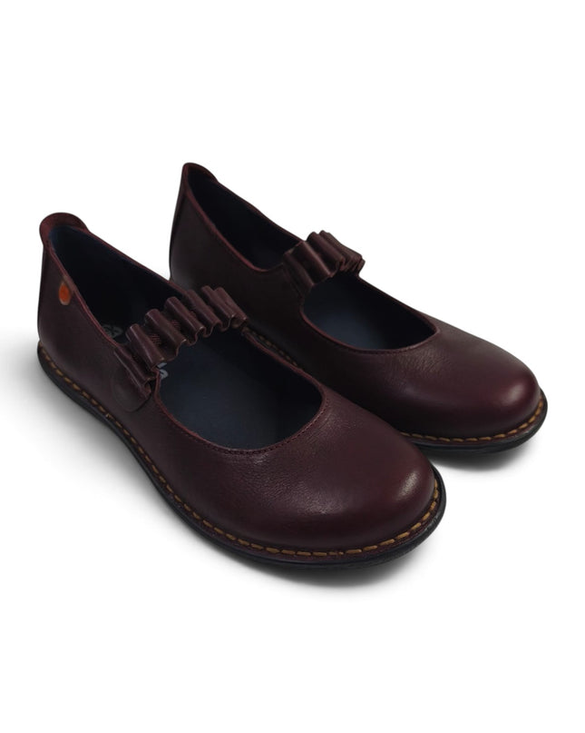 Ballerina Donna con Elastico in Pelle Bordo | Jungla 8551 BORDO Jungla 