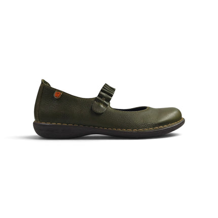 Ballerina Donna con Elastico in Pelle Verde | Jungla 8551 MOSS GREEN Jungla 