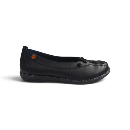 Ballerina Donna con Elastici in Pelle Nera | Jungla 8552 BLACK Jungla 