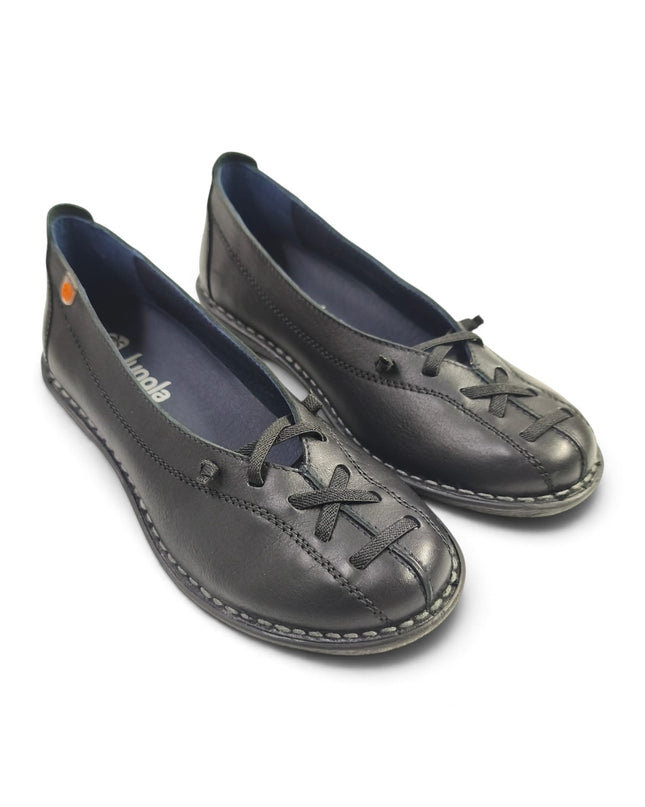 Ballerina Donna con Elastici in Pelle Nera | Jungla 8552 BLACK Jungla 
